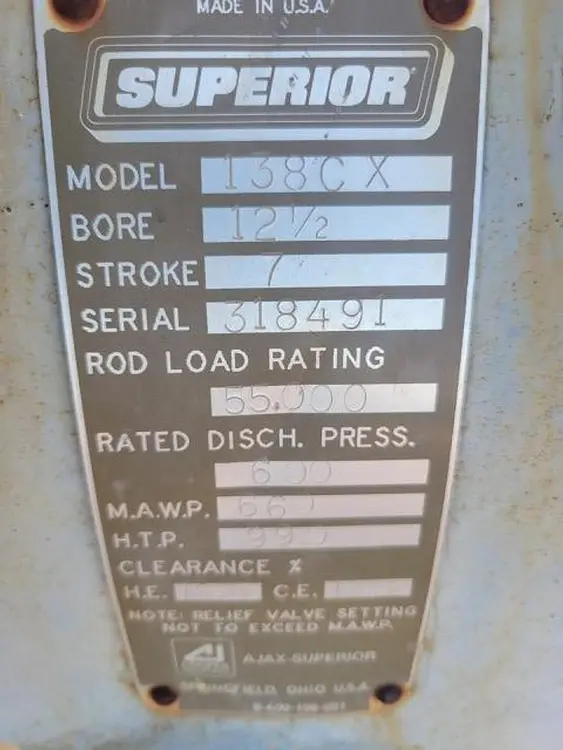 Used WHITE SUPERIOR 138CX Cylinders | Compression Source #414230