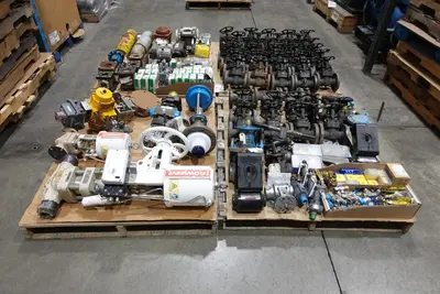 4 PALLETS OF ASSORTED VALVES AND VALVE PARTS