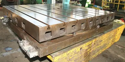 96" X 96" GIDDINGS & LEWIS ROTARY AIR LIFT TABLE: STOCK #10946