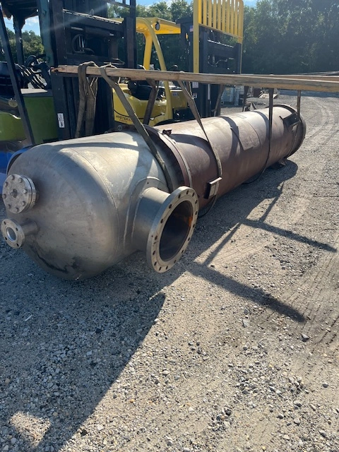 Used approximately 3480 square foot shell & tube vertical heat exchanger