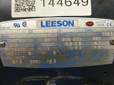 USED LEESON ELECTRIC CO C182T17FK13D