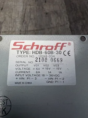 SCHROFF HDB-60B-30 Electrical/PLC/Automation | ESS Industrial Equipment Sales (8)