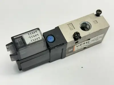 VZ412 | SMC  3-Port Pneumatic Body Ported Solenoid Valve w/ 24VDC Coil LOT OF 2 - Used