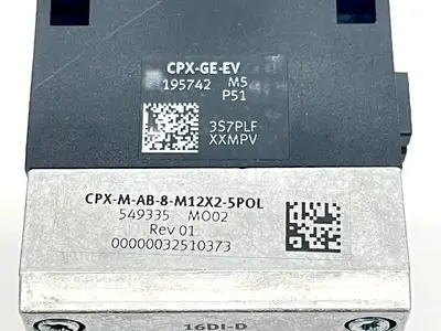 CPX-M-AB-8-M12X2-5POL | Festo  Connection Block w/ CPX-GE-EV Interlinking Block - Used