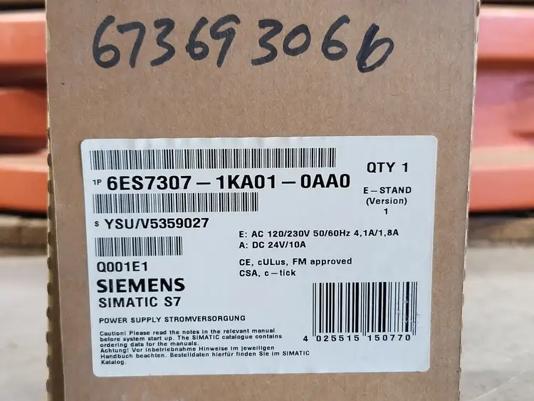 New | in-Stock SIEMENS 6ES7307-1KA01-0AA0 Misc Electrical & Power Parts British Columbia CA | Lenmark #250385