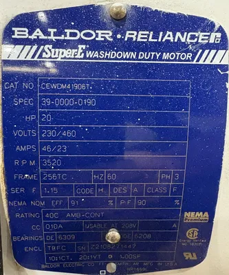 BALDOR RELIANCE CEWDM41906T Motors | ESS Industrial Equipment Sales (8)