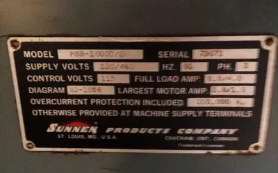 USED 1985 SUNNEN MBB-1800D/E