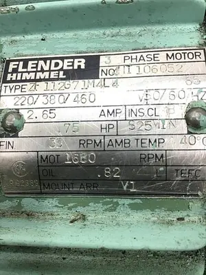 USED FLENDER ZF112G71M4L4