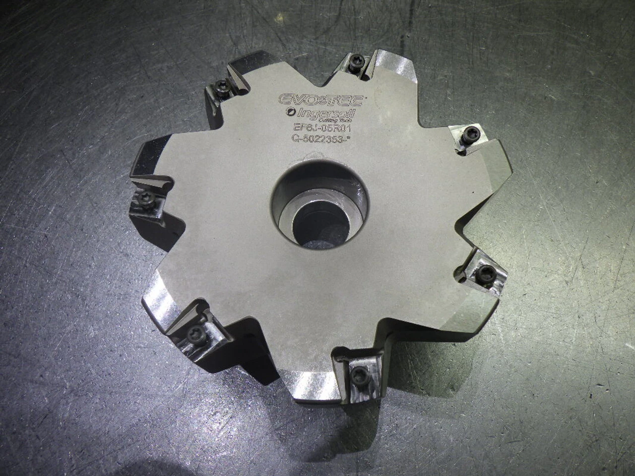 Ingersoll 5" Coolant Thru Indexable Facemill 1.5" Arbor EF6J-05R01 (LOC2456)