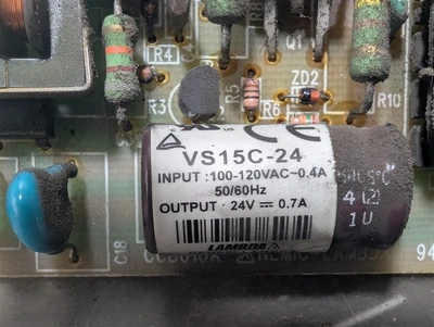 TDK-Lambda VS15C-24 Power Supply Board 24VDC 0.7A CCB010A Used