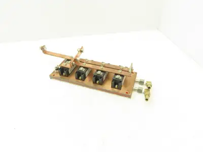 Water Cooling Block Solid Copper Base CPUs & Resistors 1/4"NPT Fittings Busbar