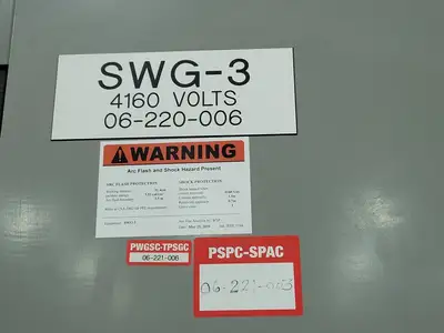 1200A 4160V Switchgear, Main Breaker & Tie Breaker w/ 2 Auxiliary Units