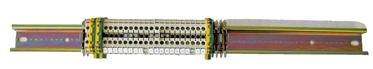 Siemens DIN Rail Terminal Strip Block with Ground and 18” Mounting Rail