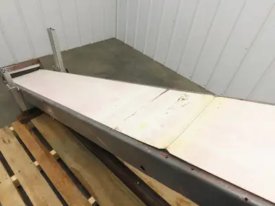 Bunting Magnetics 9'L Adj Incline Parts Conveyor 11.25" Belt 115/230V 1PH 40FPM