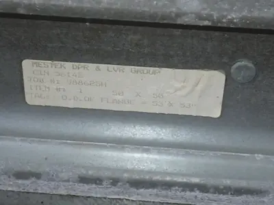 Mestek Dpr & Lvr Group 53" X 53" Hvac Damper