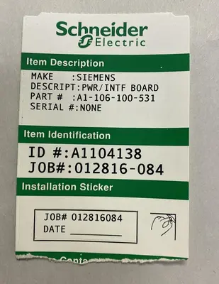 Used SIEMENS A1-106-100-531 Industrial Controls | Surplus Asset Holdings #1221201