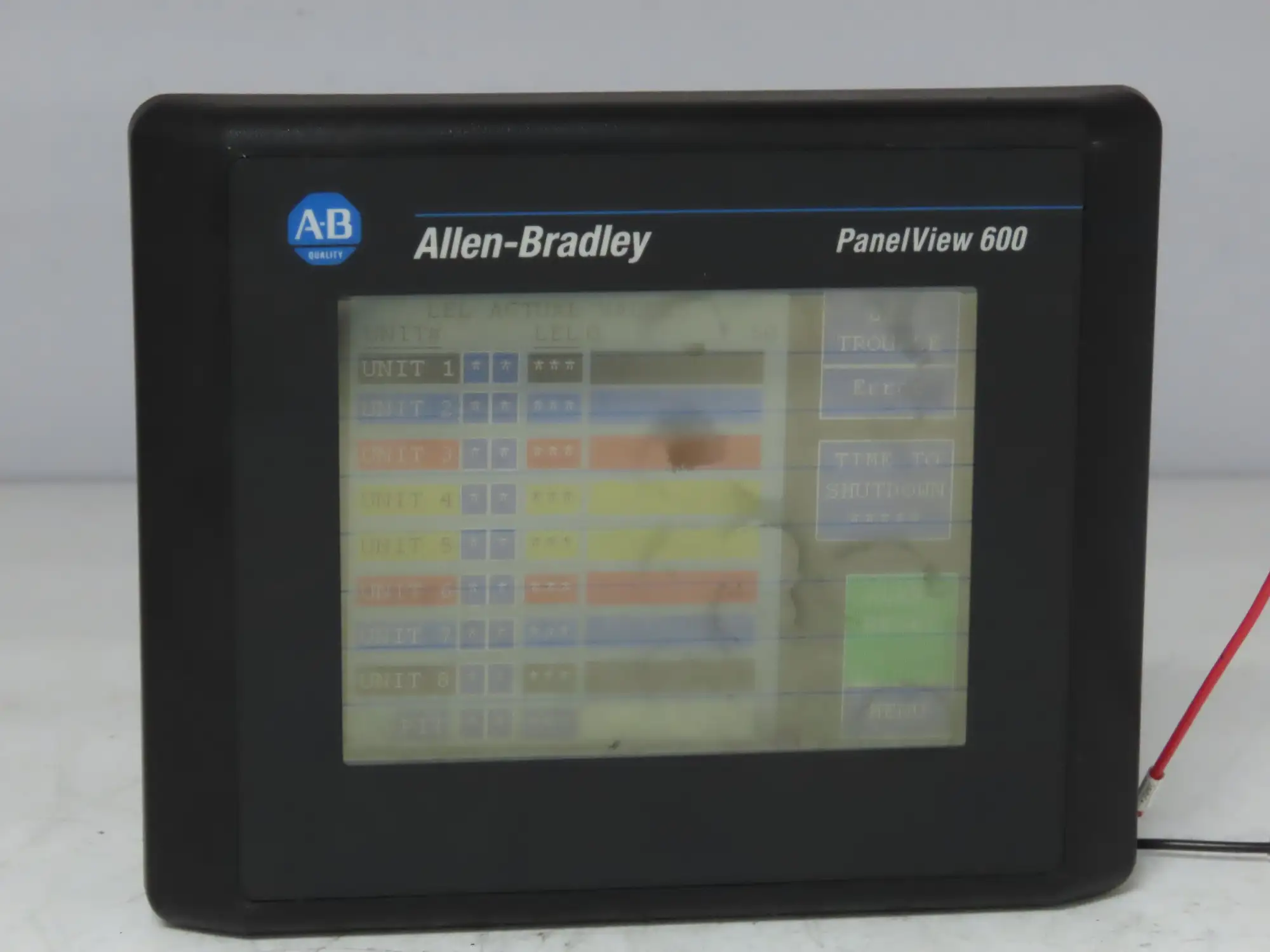 Allen Bradley 2711-T6C15L1 Panelview 600 HMI Control Panel Ser B Rev A FRN 4.30