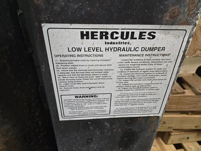 Hercules Model 1326 Low Level Hydraulic Dumper