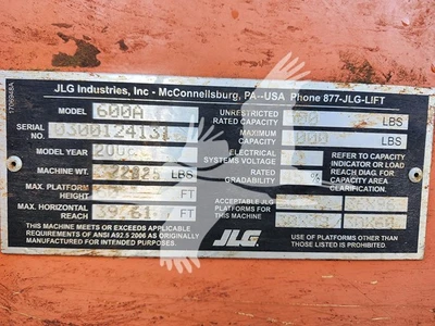 USED 2008 JLG 600A