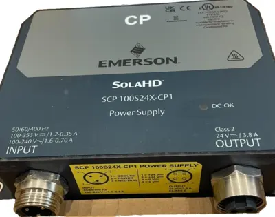 NEW EMERSON SOLA SCP100S24XCP1 POWER SUPPLY 50/60/400HZ 24V 3.8AMP