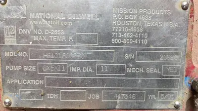 USED OPI 700 HDL TRIPLEX MUD PUMP