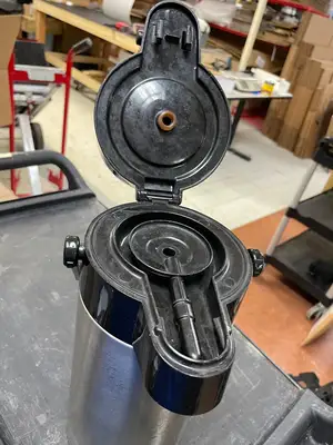 Used Zojirushi Used Zojirushi SR-AG30 3 Liter Stainless Steel Lined Coffee Air Pot Server Coffee Equipment Illinois US | Falcon Restaurant Supply #1376402