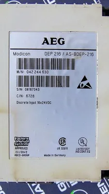 AEG Modicon DEP 216 / AS-BDEP-216 Output Module 042 244 630 Used