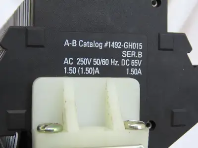 Allen Bradley 1492-GH015 DIN Rail Mount 62 Circuit Breaker 22-1.5A 87-0.2A 13-1A
