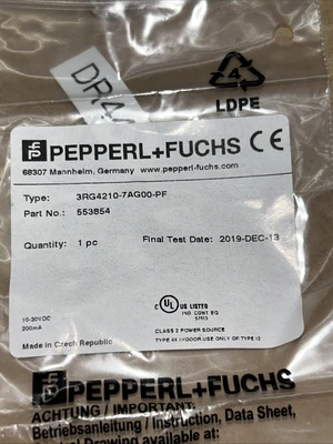 NEW PEPPERL & FUCHS 3RG4210-7AG00-PF