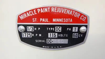 USED MIRACLE PAINT REJUVENATOR COMPANY DC-1-C