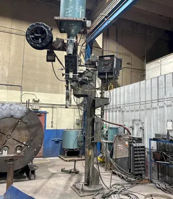 8' ARM X 6' HIGH OHIO POWERED WELDING MANIPULATOR, WITH LINCOLN WELDING ACCESSORIES: YOBRO #24903
