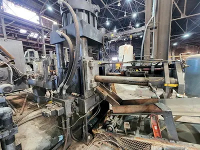 5" AMD MODEL #530-2230 AUTOMATIC HYDRAULIC BAR & BILLET SHEAR WITH 20' AUTO FEED: YOBRO #24104