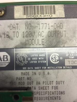 USED ALLEN  BRADLEY 1771-OQ16