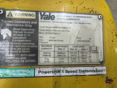 Used 2017 YALE GLP060MX Internal Combustion Forklifts: Pneumatic Tire Minnesota US | Birnstengel Equipment #1554102