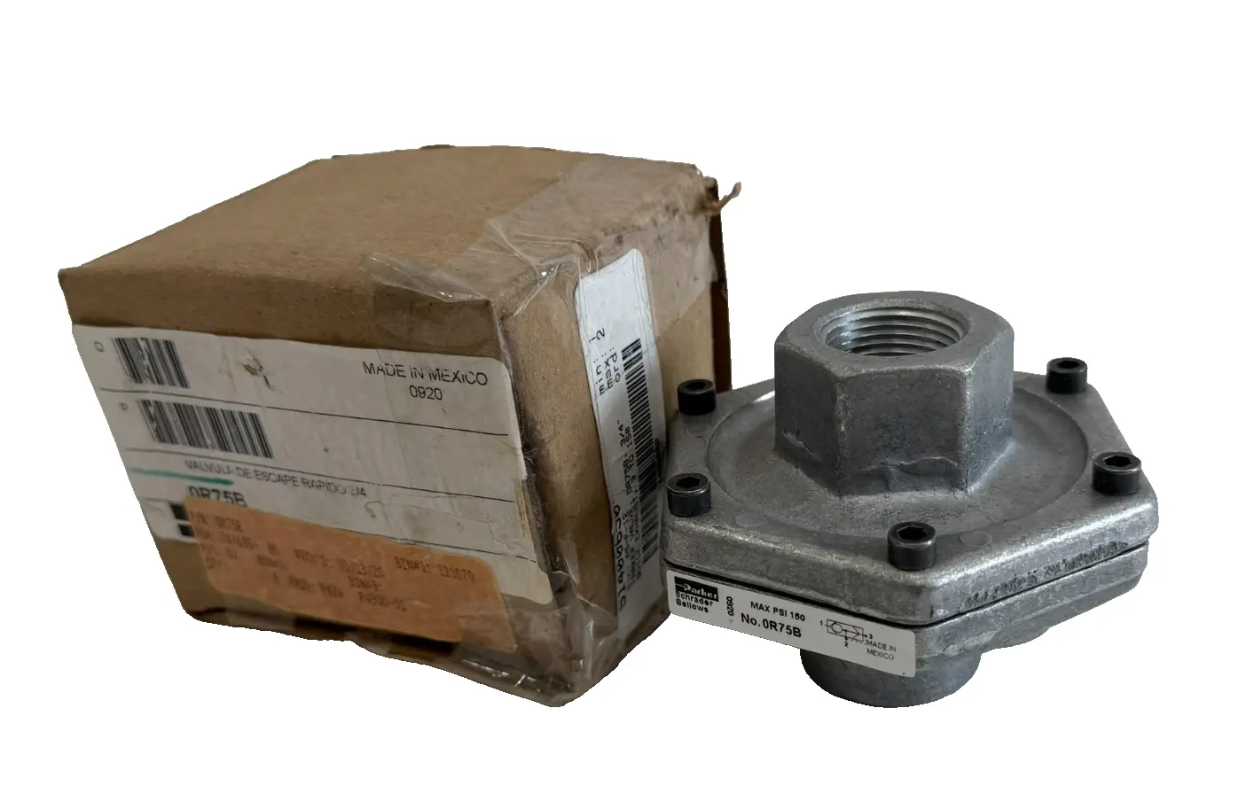 NEW PARKER 0R75B QUICK EXHAUST VALVE 3/4"