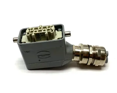 USED HARTING HAN B HOOD SIDE ENTRY LC 2 REELS M20 W/ 09330102716 INSERT