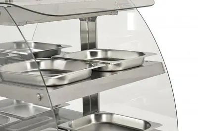 25-inch Double-Shelf Full Service Heated Display Case with 100L capacity