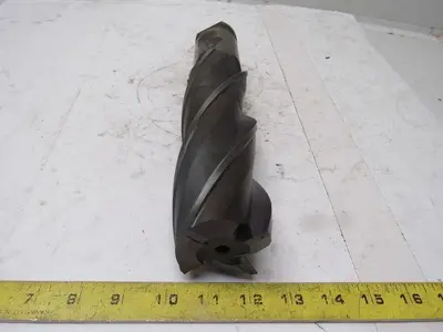 Quinco 2-1/2" 346.6mm 4 Flute Spiral End Mill 2" Combo Shank 8" Cut