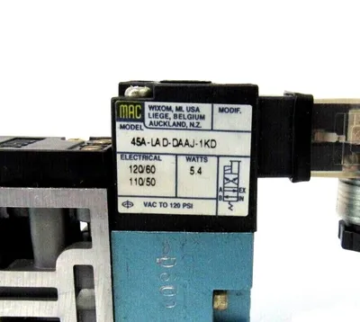 USED MAC VALVES 45A-LAD-DAAJ-1KD SOLENOID VALVE 45ALADDAAJ1KD