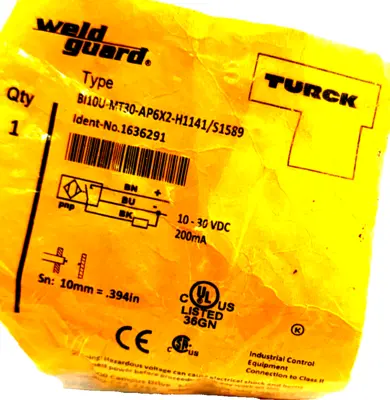 NEW TURCK BI10U-MT30-APA6X2-H1141/S1589 INDUCTIVE SENSOR 1636291