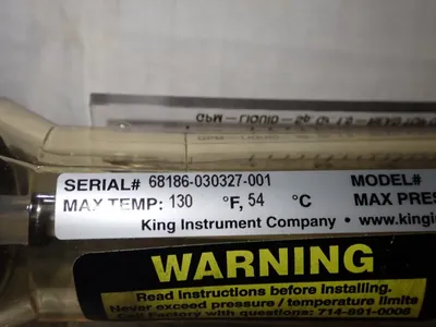 USED KING INSTRUMENT COMPANYBRAY CONTROLS 7331363062W
