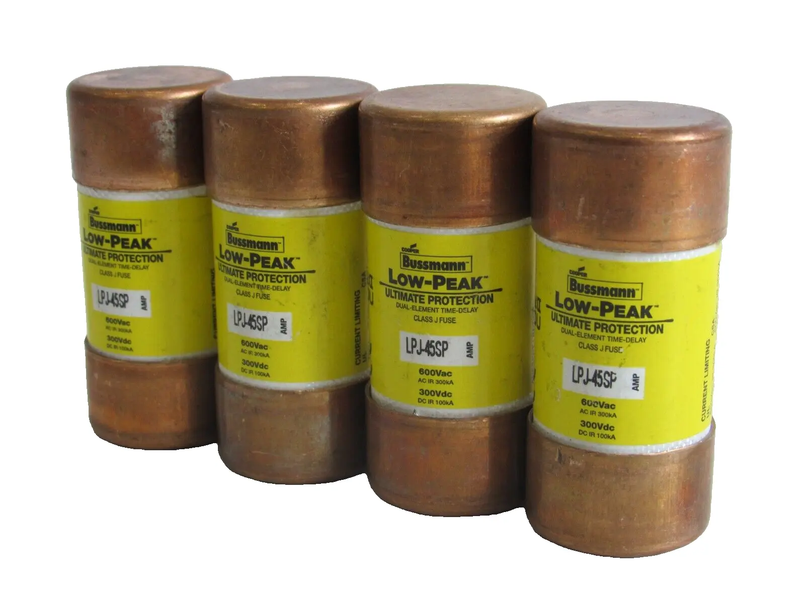 NEW LOT OF 4 BUSSMANN LPJ-45SP FUSES LPJ45SP
