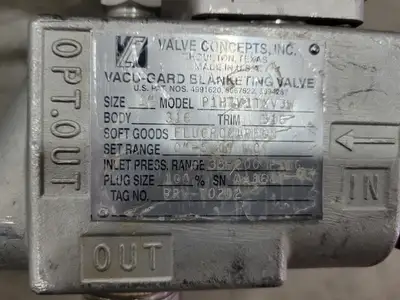USED VALVE CONCEPTS P1H7W1TXV3W