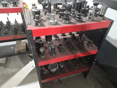 Cart and Contents; Approx (68) Cat 40 Tool Holders