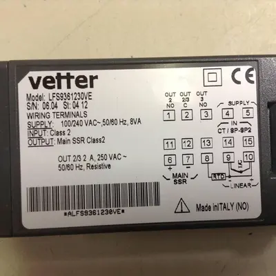 Used VETTER LFS9361230VE Temperature Controls Michigan US | Ideal Machinery #1310408