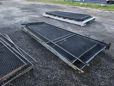 Woven Wire Tool Crib Security Fencing System w/Twin Accordion Gate Doors