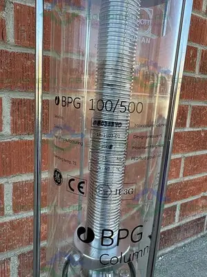 USED CYTIVA / GE / PHARMACIA BPG 100 / 500 CHROMATOGRAPHY COLUMN 4L