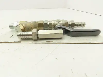 Strobbe NC1006 Stainless Ball Valve 3/8" Brass Y Strainer DN15 PN16 Barb 1/2" OD