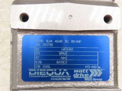 WEG W21 AL80-04 Watt Drive Gearmotor 1Hp 230/460V 171rpm Hollow Shaft Reducer