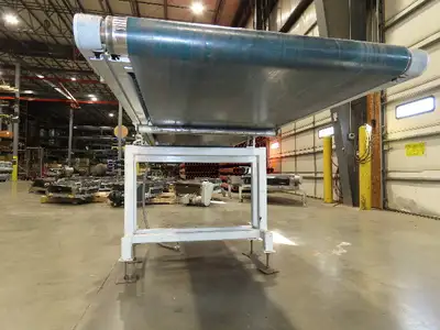Gammerler 28"x8' 5" Slider Bed Conveyor 22" Flat Belt 125 FPM 480V Low Profile